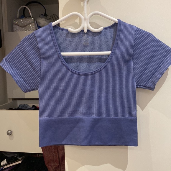 OFFLINE by Aerie Sidewalk Seamless Ribbed Cropped T-Shirt - Picture 2 of 4